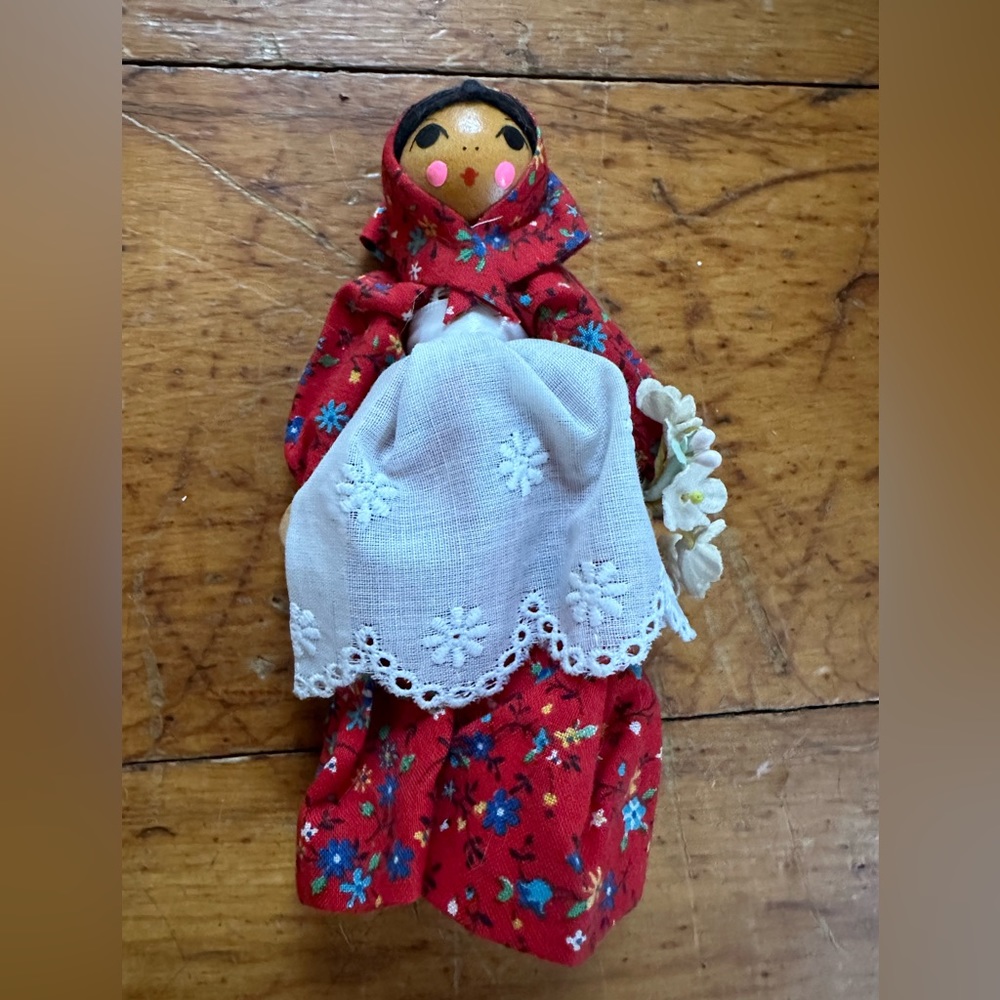 Vintage European Wooden Doll